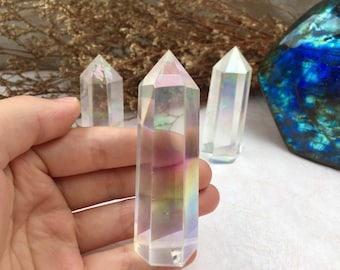 Aura Quartz Crystal Tower: A Personalized Gift of Healing & Harmony for Birthdays, Anniversaries, and MoreA gift for mom