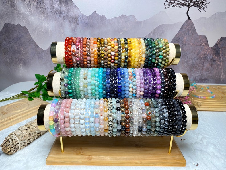 Pulsera de energía de cristal curativo Pulsera de cuentas de cornalina para hombres y mujeres 90 variedades No. 1-70 Regalos de decoración del hogar para ella y él imagen 8