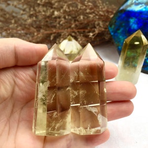 Citrine Tower, Citrine Point,Crystal Tower/Wand,Healing Crystal,Reiki Chakra Stone,Home Decor,For GiftA gift for mom