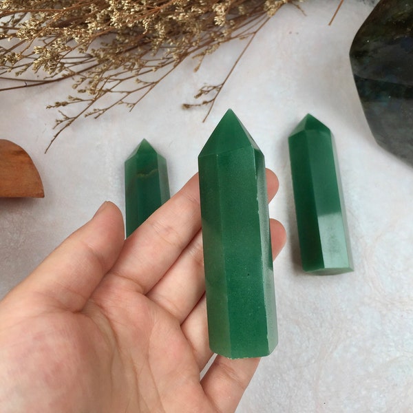 Green Aventurine Tower,Green Aventurine Point,Crystal Tower/Wand,Healing Crystal,Reiki Chakra Stone,Home Decor,For GiftA gift for mom