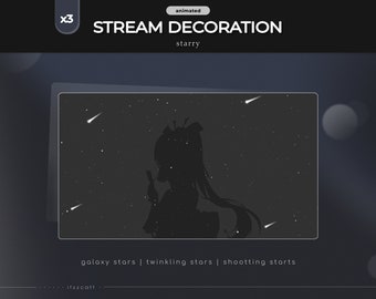 Décoration animée de flux de particules | Pack déco Twitch - Étoilé