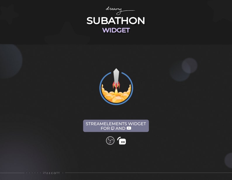 Widget Objectifs du Subathon Dégradé brillant minimal Rêveur image 7