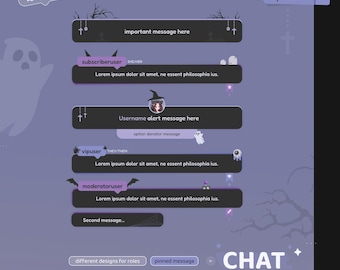 Chat Widget | Customizable Halloween Decoration | Twitch, Youtube, Ko-fi - Spooky