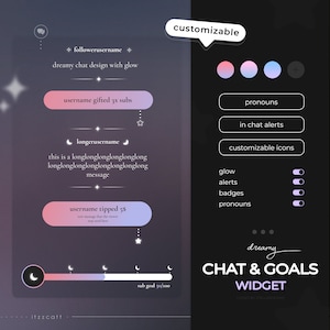 Chat & Goals Widget | Minimal Glowy Gradient - Dreamy
