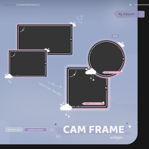Reactive Cam Frame Widget | Integrated Alerts | Glowy Gradient - Dreamy