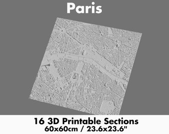 Paris 3D Printing stl file | 3D Printable city model of Paris