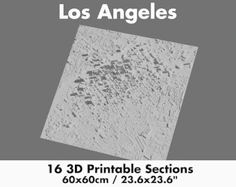 Los Angeles 3D Printing stl file | 3D Printable city model of Los Angeles