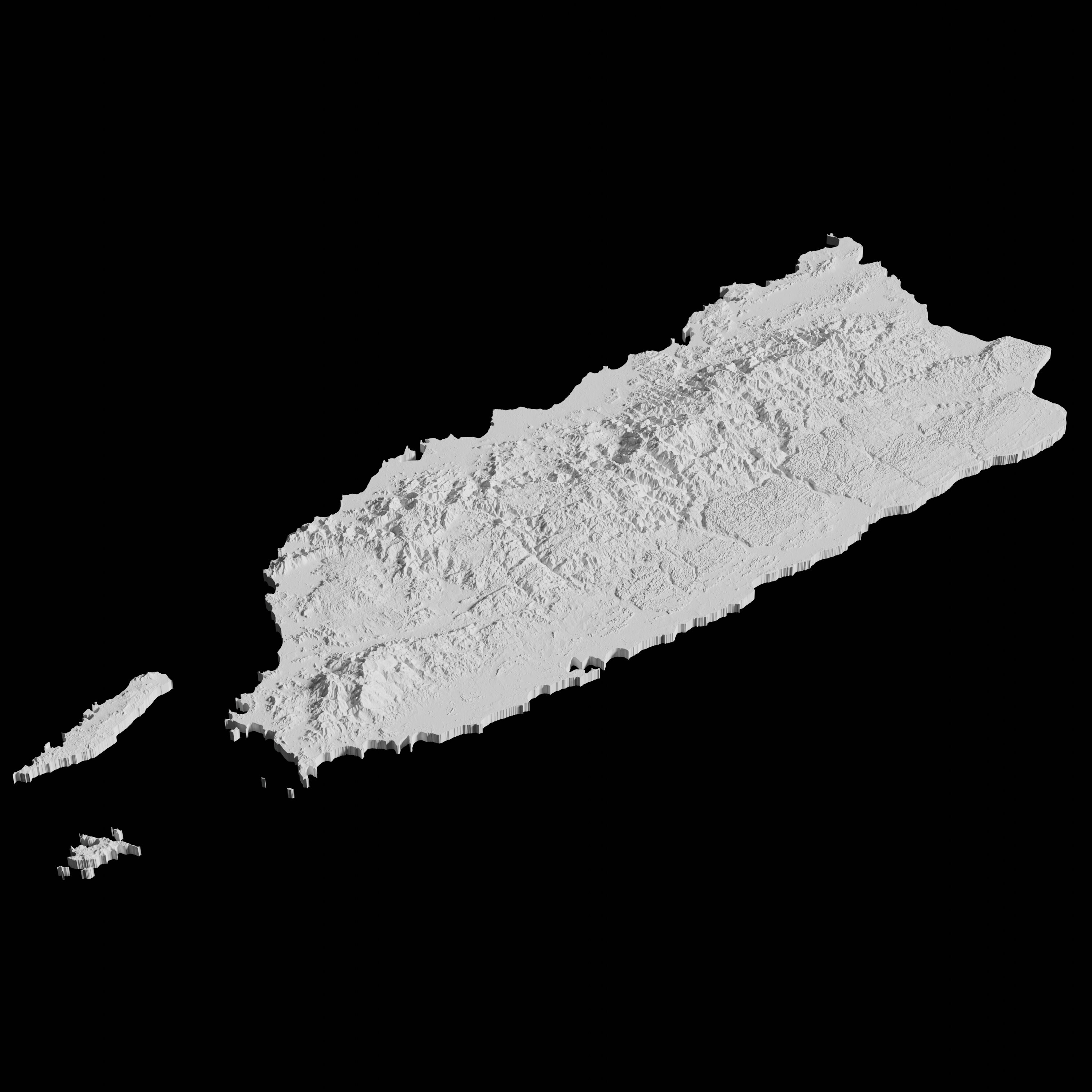 Puerto Rico Cnc Router File Puerto Rico Topographic Map 3D Model File | Stl File for CNC Milling ...