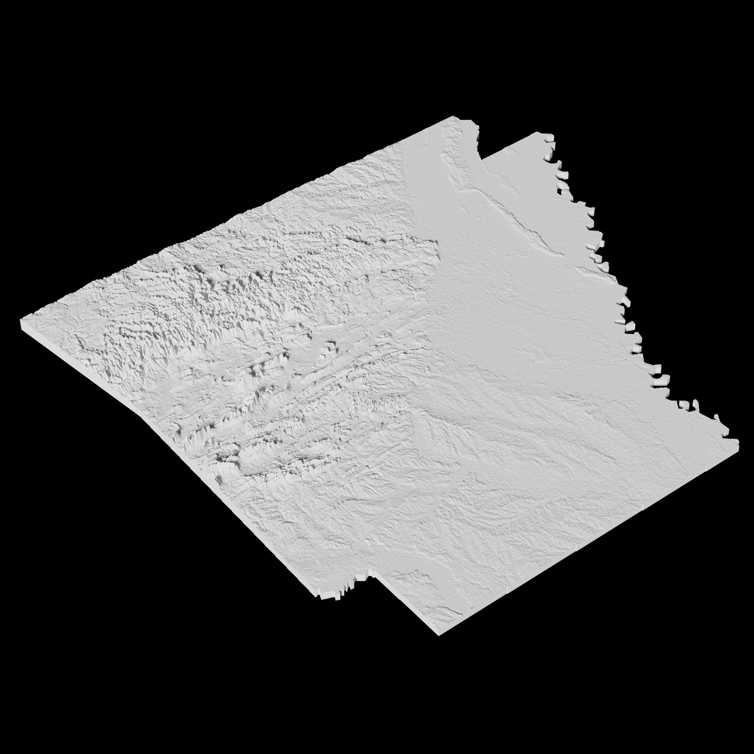 State of Arkansas Topographic Map 3D Model File | Stl File for CNC ...
