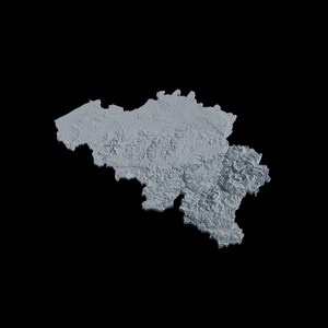 Belgium Topographic Map 3D Model File | Stl File for CNC Milling and 3D ...