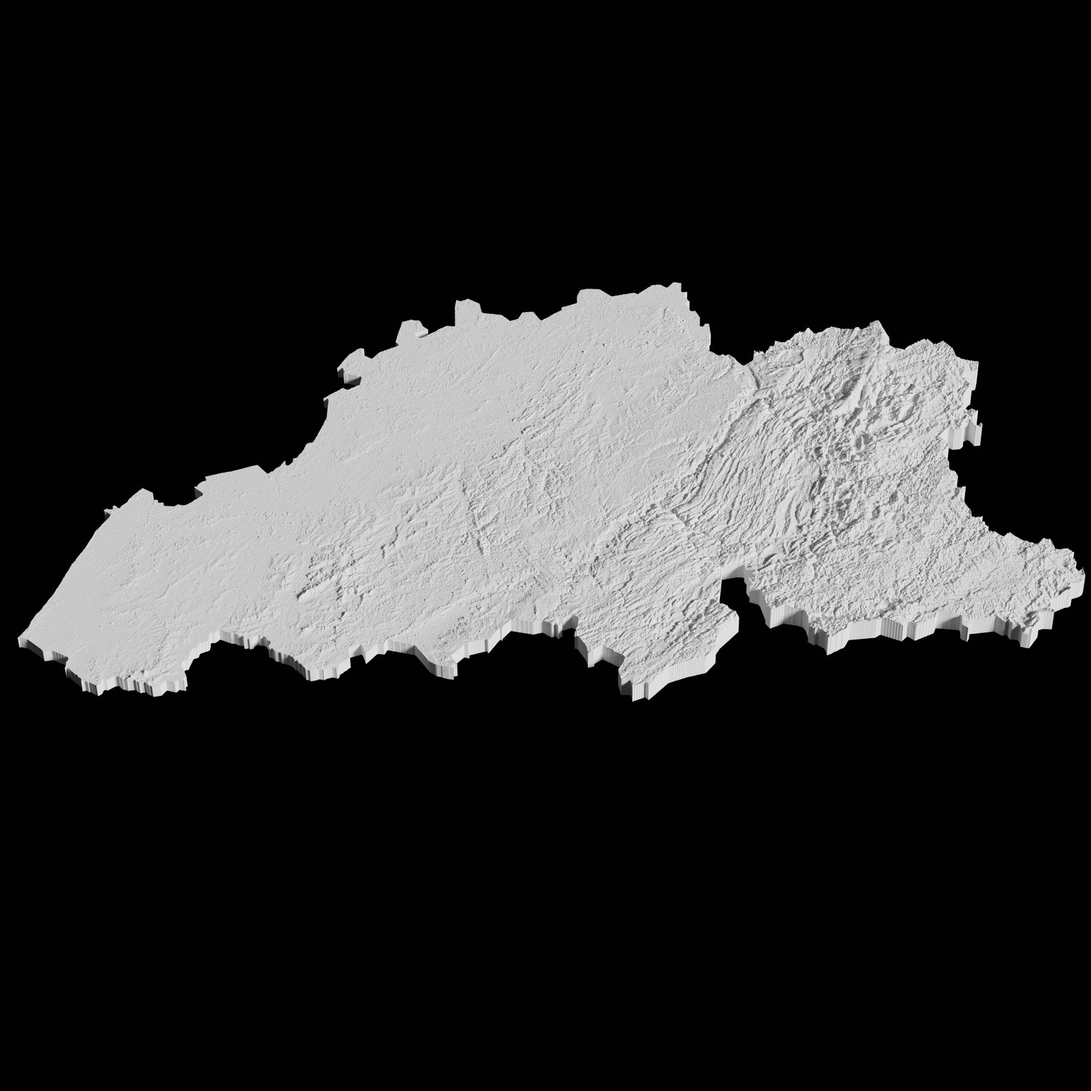 Belgium Topographic Map 3D Model File | Stl File for CNC Milling and 3D ...