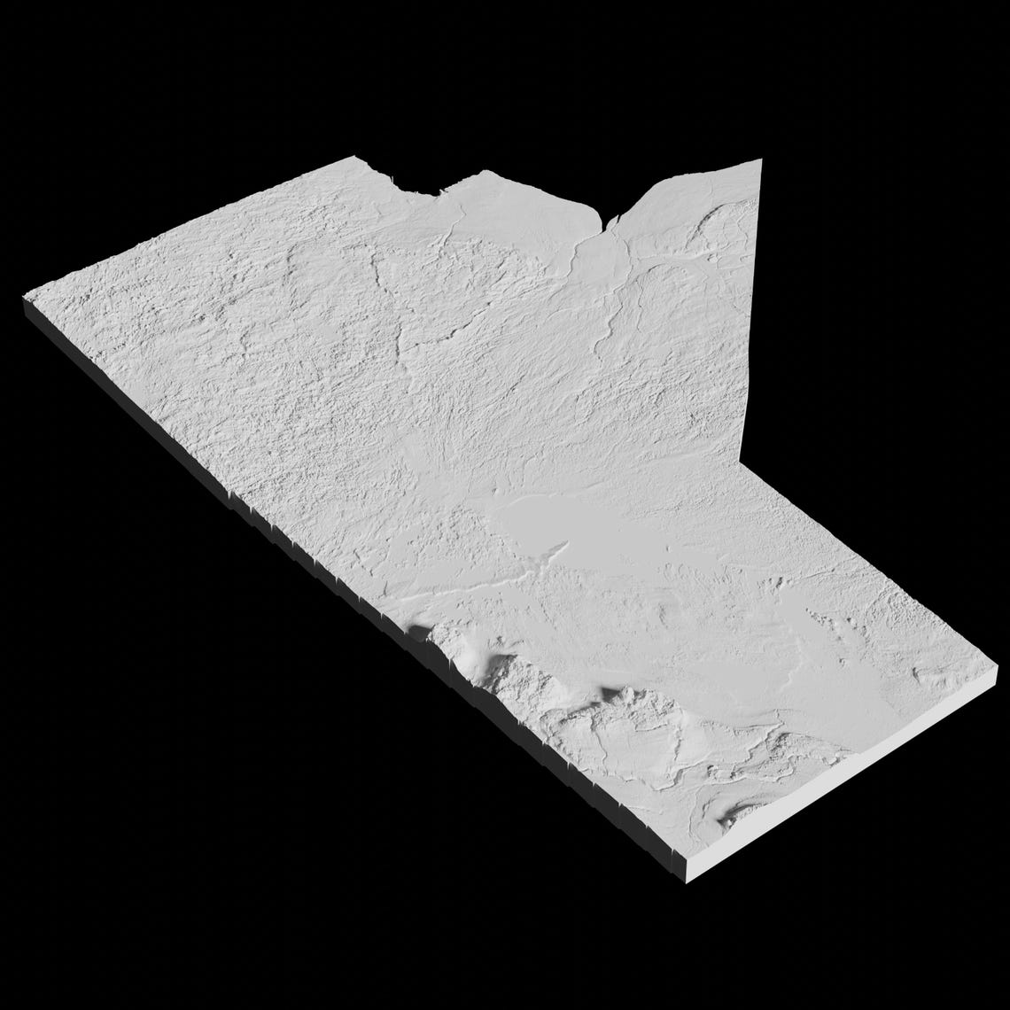 Manitoba Topographic Map 3D Model File | Stl File for CNC Milling and ...