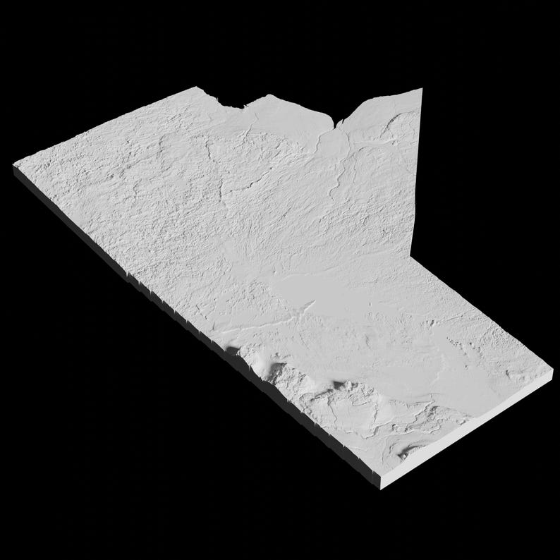 Manitoba Topographic Map 3D Model File | Stl File for CNC Milling and ...