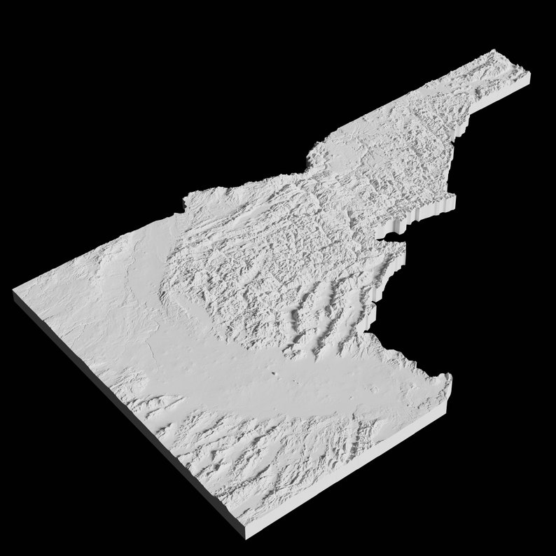 Puede incluir: Una representaci&oacute;n 3D de un mapa topogr&aacute;fico del estado de Vermont. El mapa muestra los cambios de elevaci&oacute;n en todo el estado, siendo el punto m&aacute;s alto en las Monta&ntilde;as Verdes.