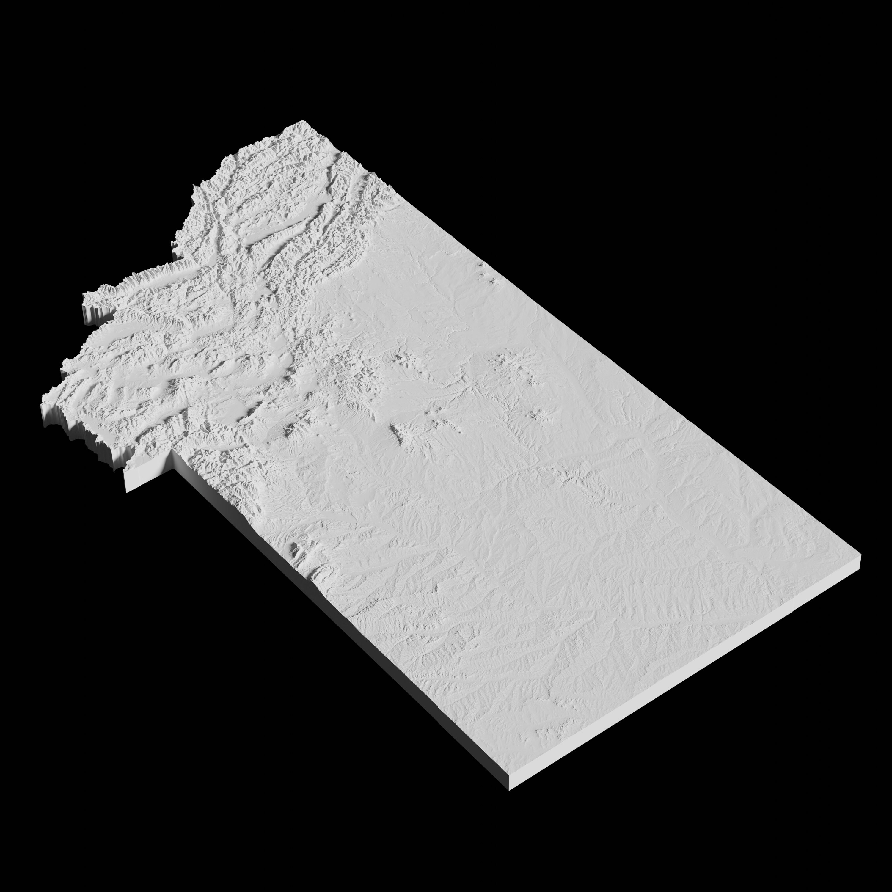 State of Montana Topographic Map 3D Model File | Stl File for CNC ...