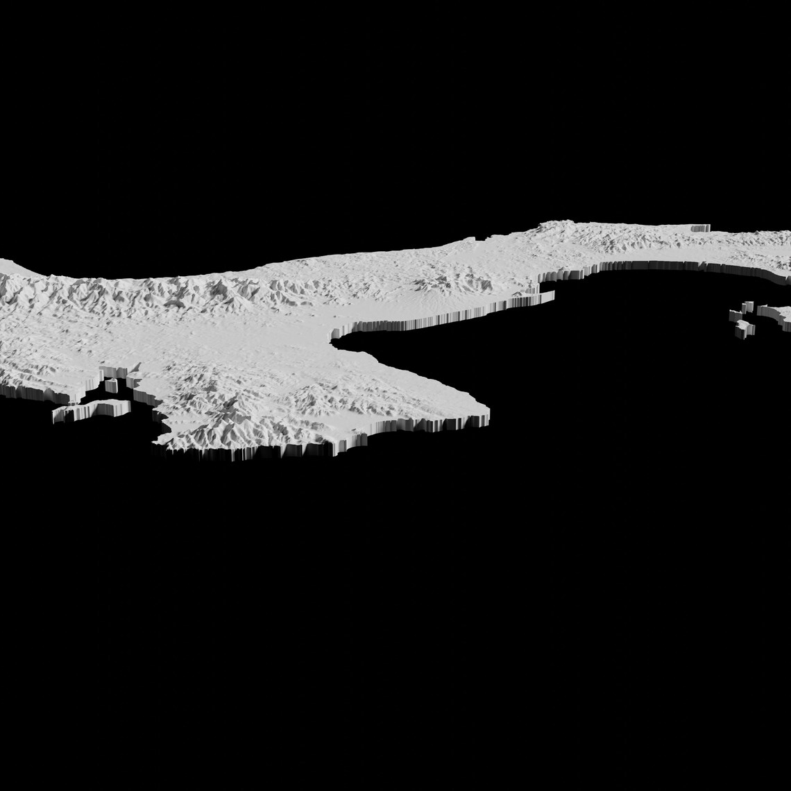 Panama Topographic Map 3D Model File | Stl File for CNC Milling and 3D ...