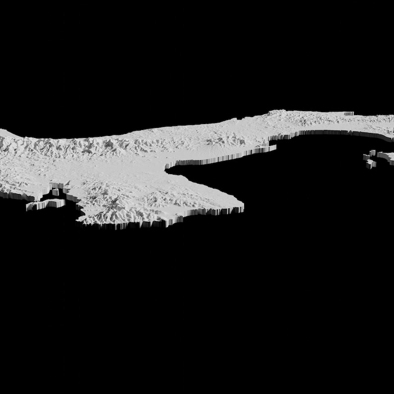 Panama Topographic Map 3D Model File | Stl File for CNC Milling and 3D ...