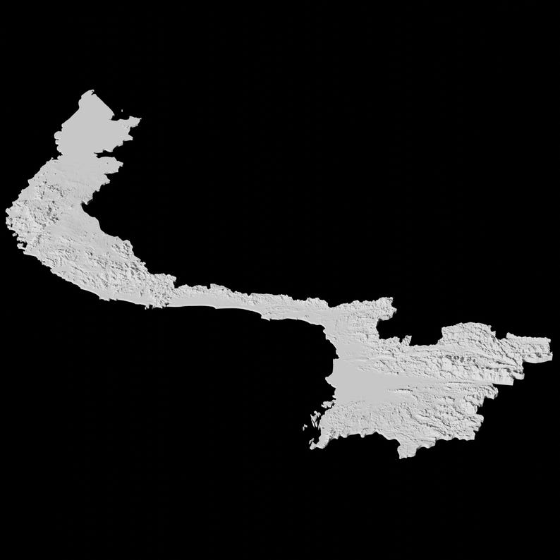 Puede incluir: Un contorno blanco de la forma de Vietnam sobre un fondo negro.