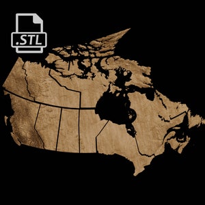 Canada toutes les provinces et territoires | Fichiers STL pour impression 3D et CNC