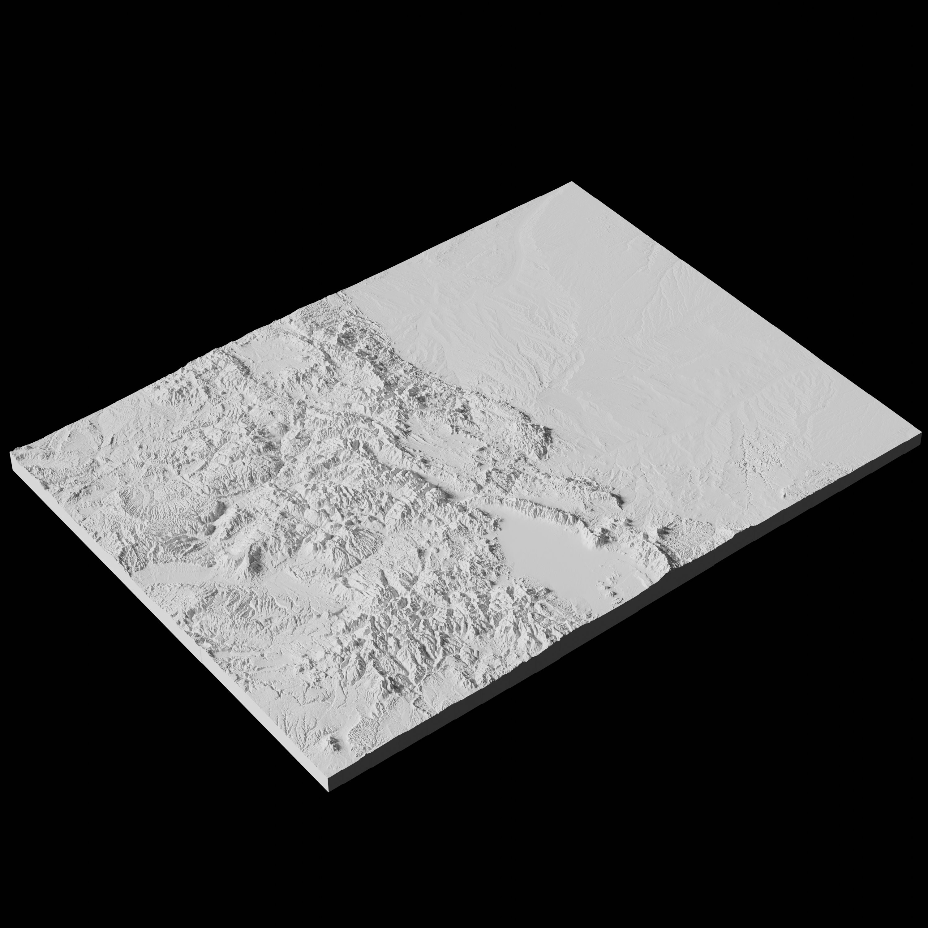 State of Colorado Topographic Map 3D Model File | Stl File for CNC ...