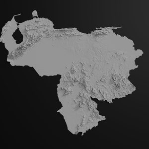 Carte topographique du Venezuela | Modèle 3D Stl pour CNC et impression 3D
