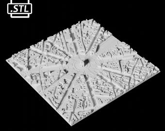 Archivo de impresión 3D del Arco del Triunfo de París | Archivo STL para impresión 3D | Mapa 3D de París, Francia