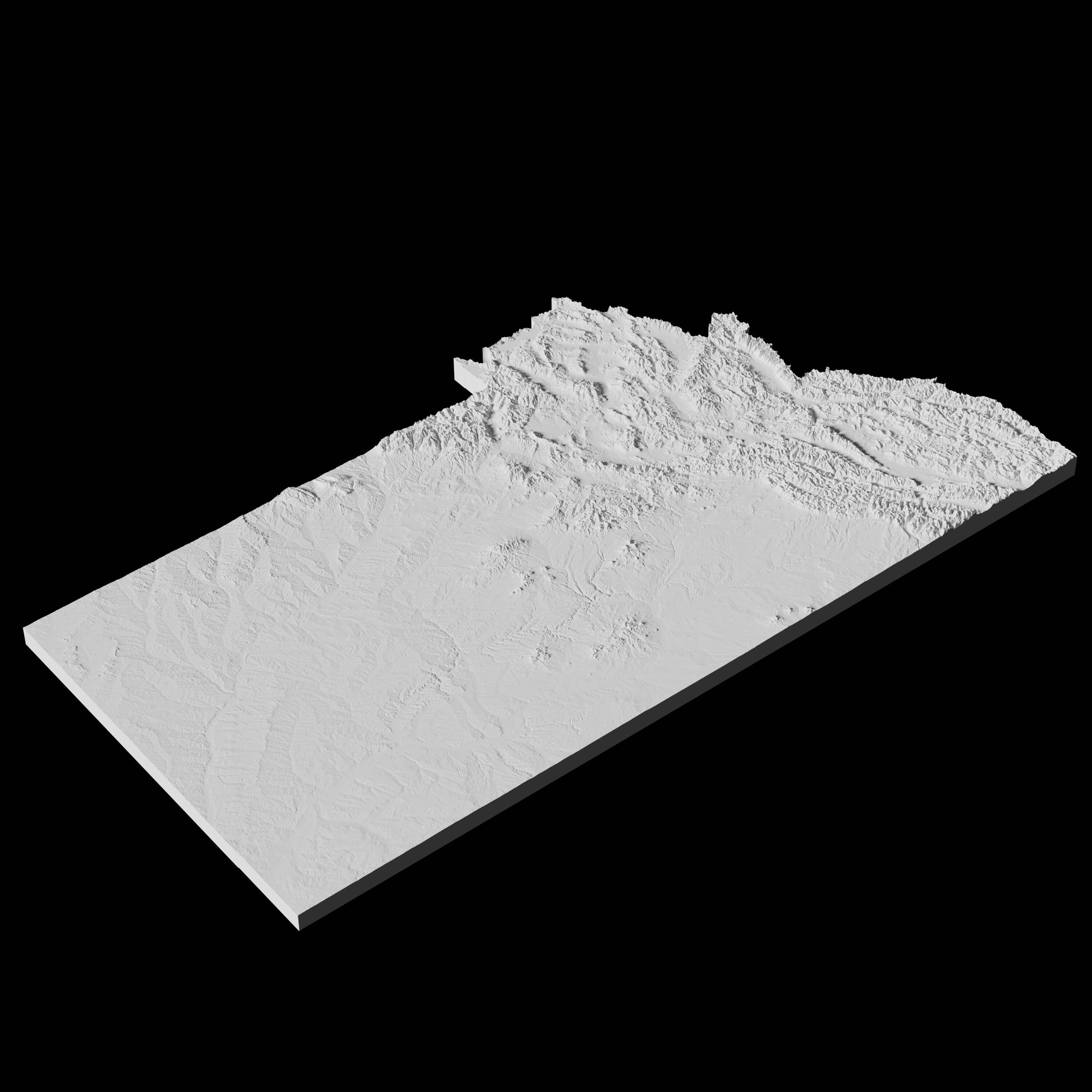 State of Montana Topographic Map 3D Model File | Stl File for CNC ...