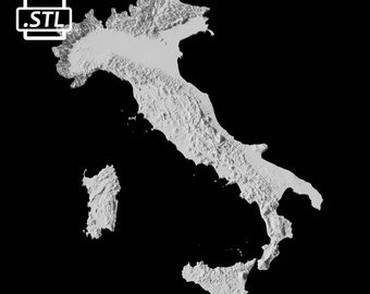 Iceland Topographic Map 3D Model File Stl File for CNC Milling and 3D ...