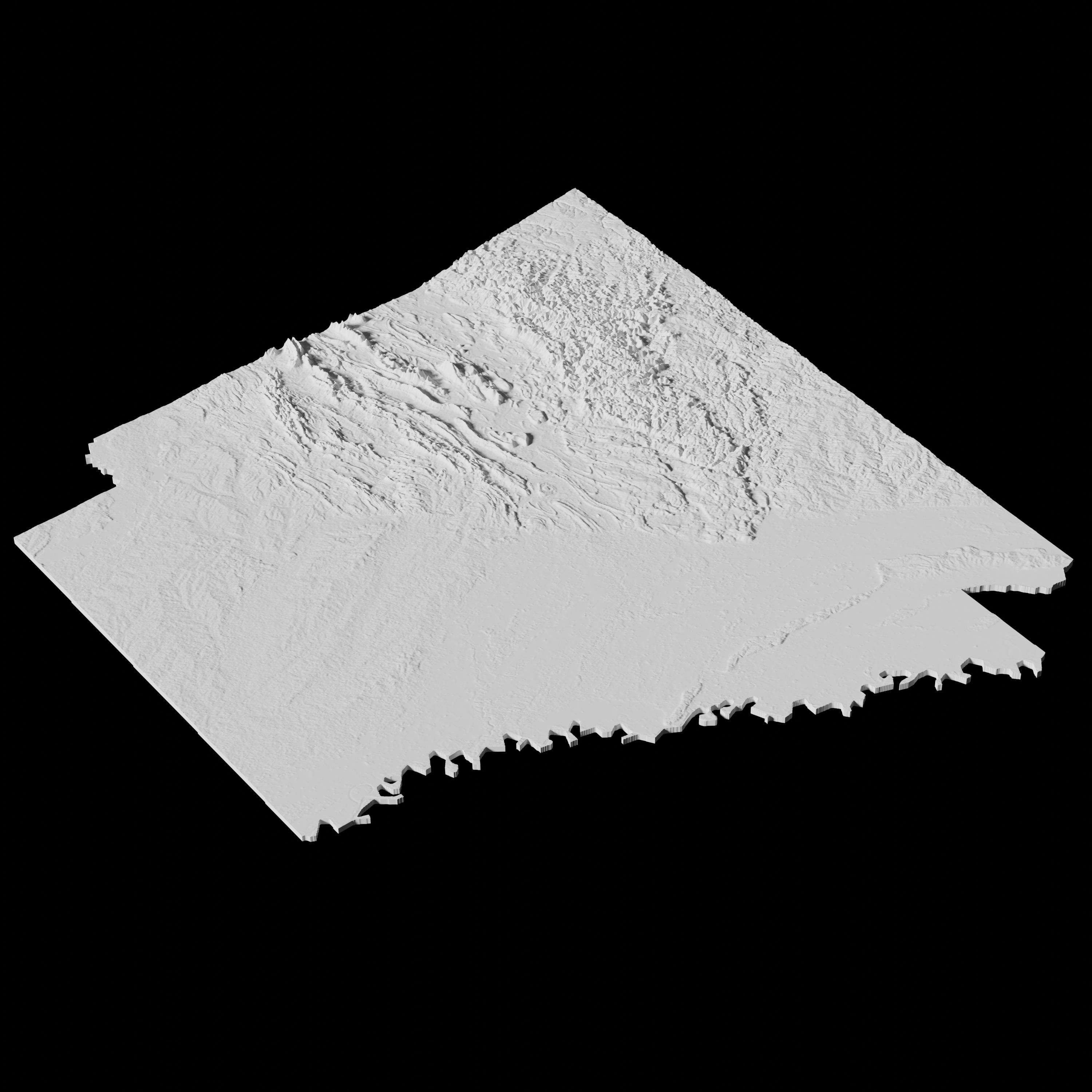 State of Arkansas Topographic Map 3D Model File | Stl File for CNC ...