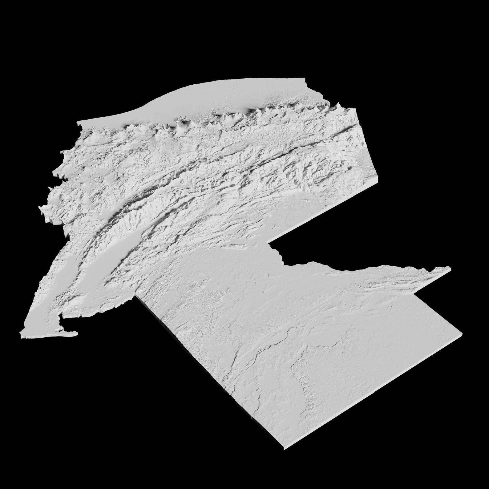 Guatemala Topographic Map 3D Model File | Stl File for CNC Milling and ...