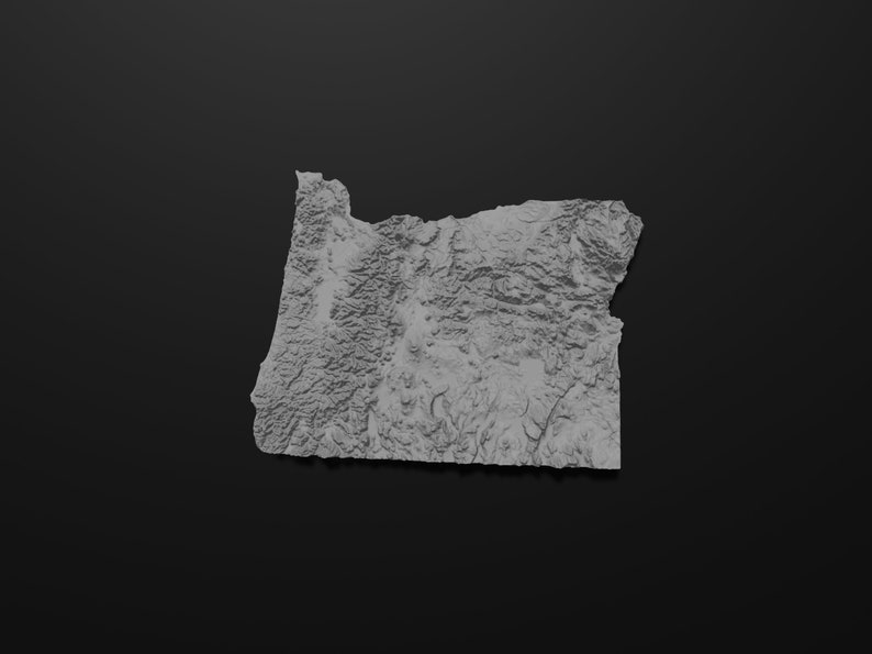 Oregon Topographic Map 3D Model Stl for CNC and 3D Printing Etsy UK