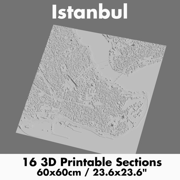 Istanbul 3D Printing stl file | 3D Printable city model of Istanbul