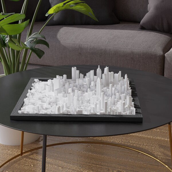 Midtown Manhattan 3D Printed Map of New York | New York Skyline 3D Architectural Model