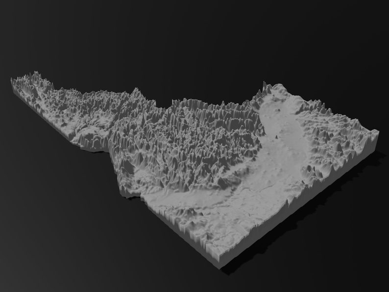 Idaho State Topographic Map 3D Model Stl for CNC Carving and Etsy