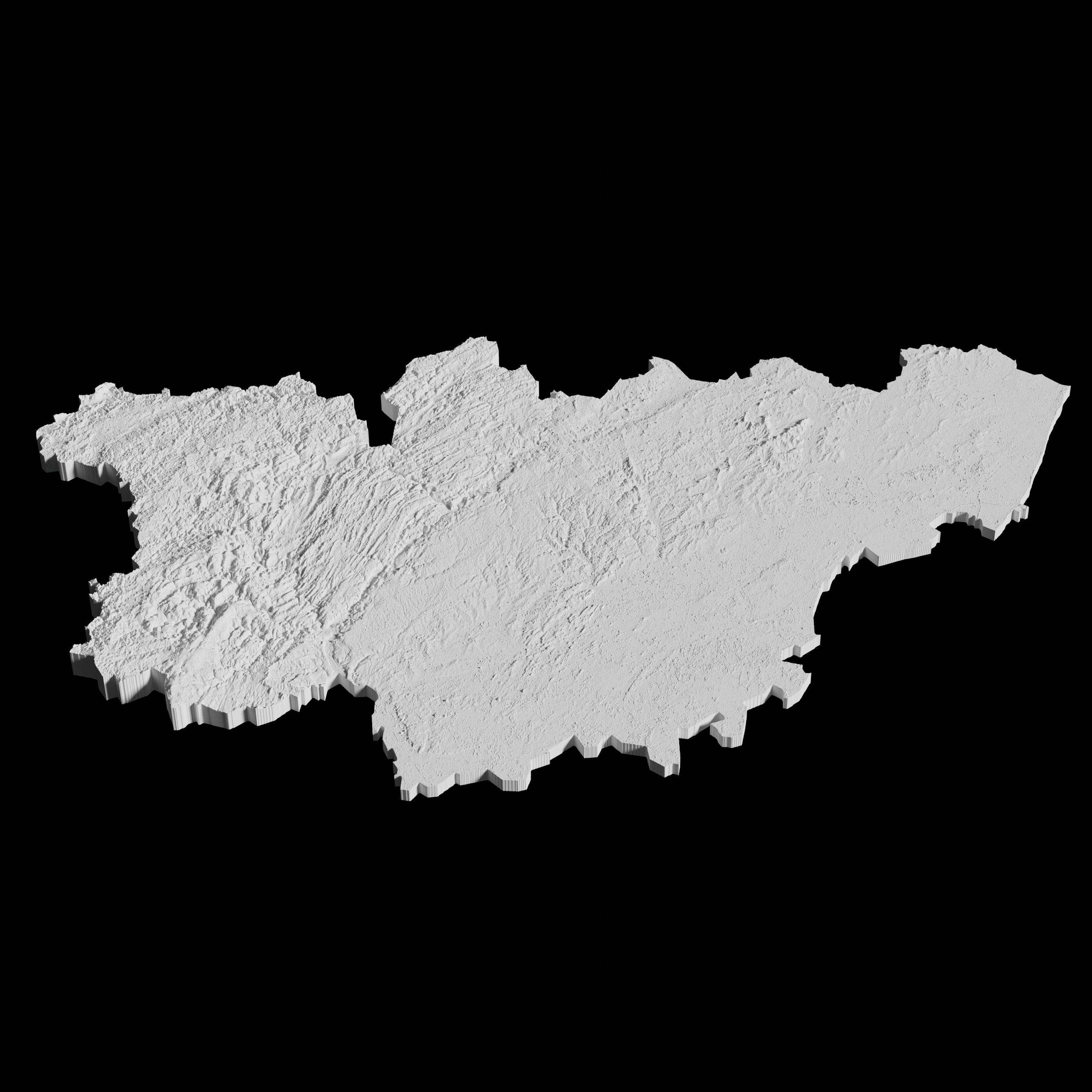 Belgium Topographic Map 3D Model File | Stl File for CNC Milling and 3D ...