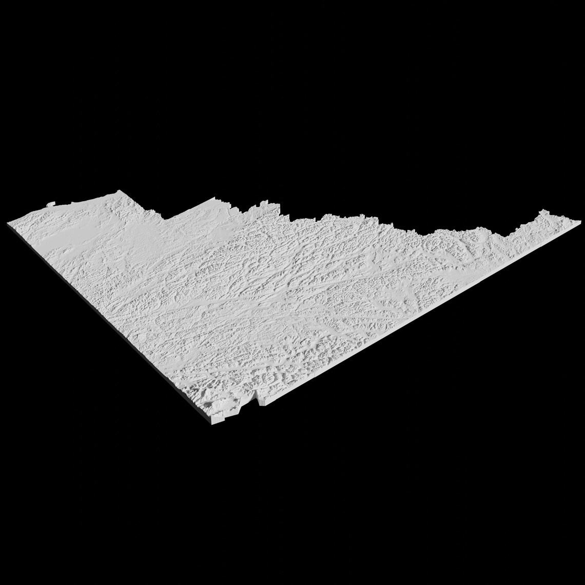 Yukon Topographic Map 3D Model File | Stl File for CNC Milling and 3D ...