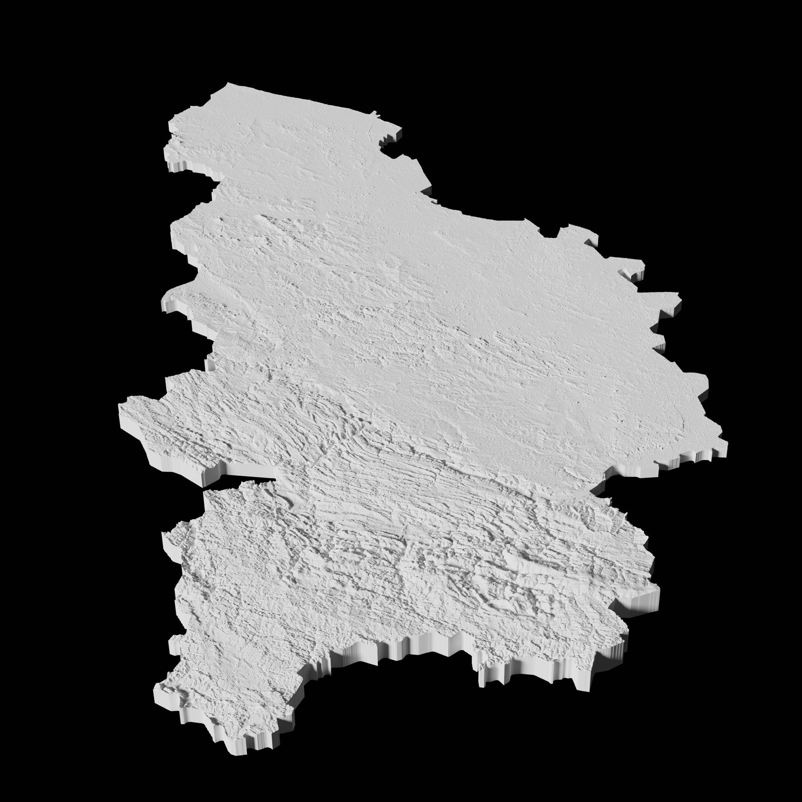 Belgium Topographic Map 3D Model File | Stl File for CNC Milling and 3D ...