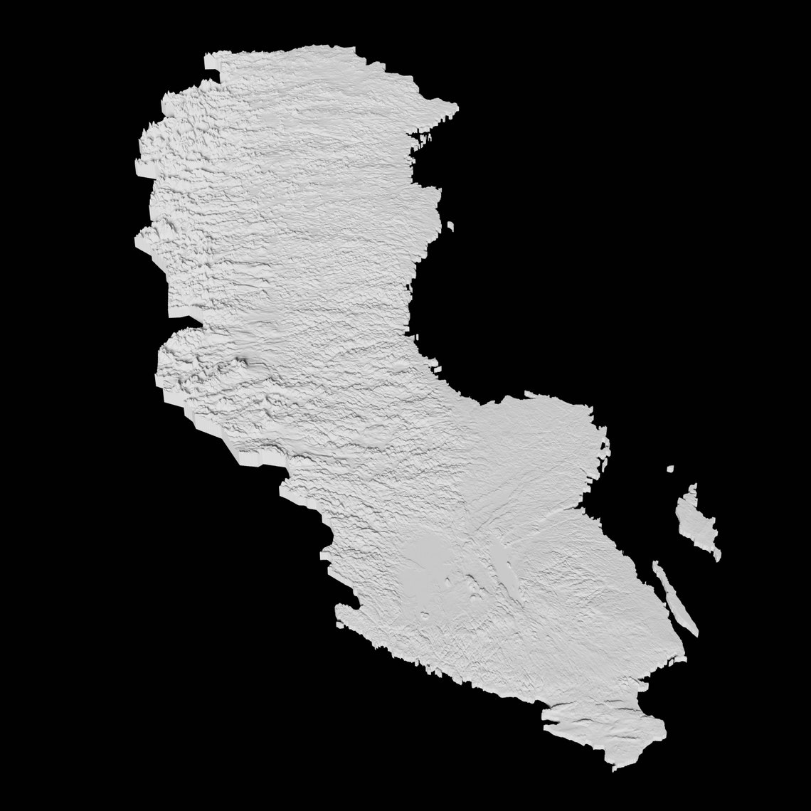 Sweden Topographic Map 3D Model File | Stl File for CNC Milling and 3D ...