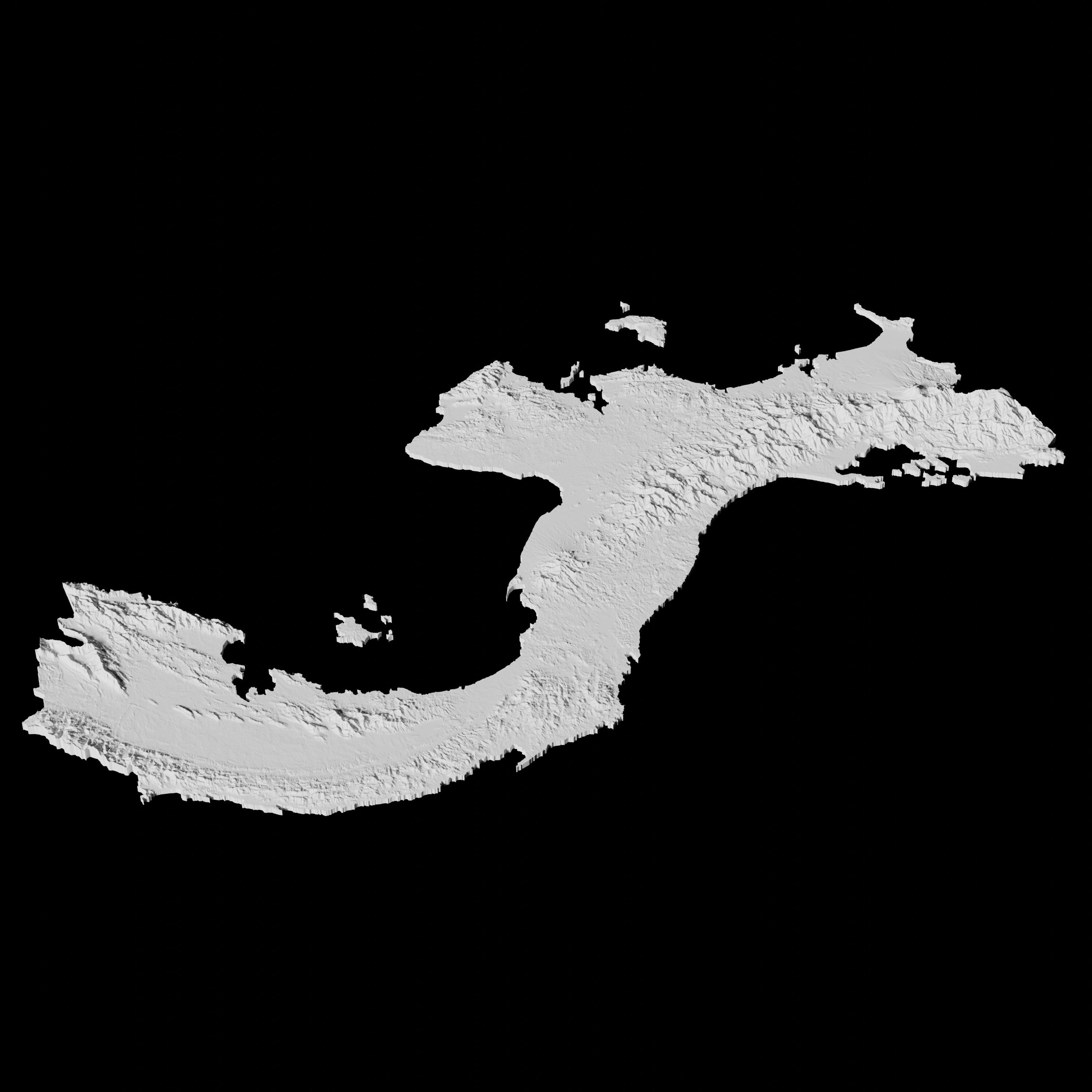 Panama Topographic Map 3D Model File | Stl File for CNC Milling and 3D ...