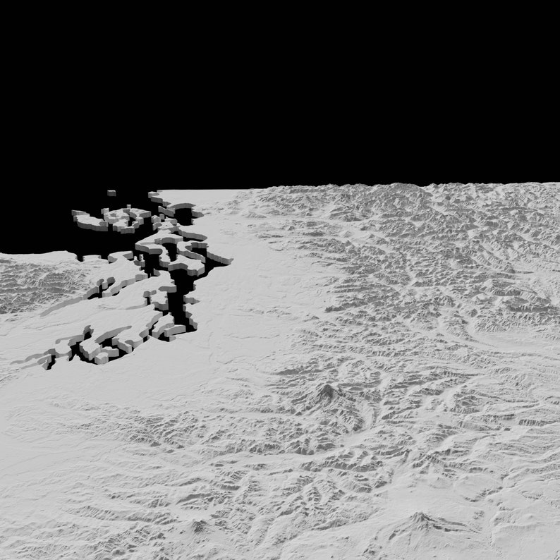State of Washington Topographic Map 3D Model File | Stl File for CNC ...