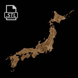 Japan Topographic Map | 3D Model Stl for CNC and 3D Printing