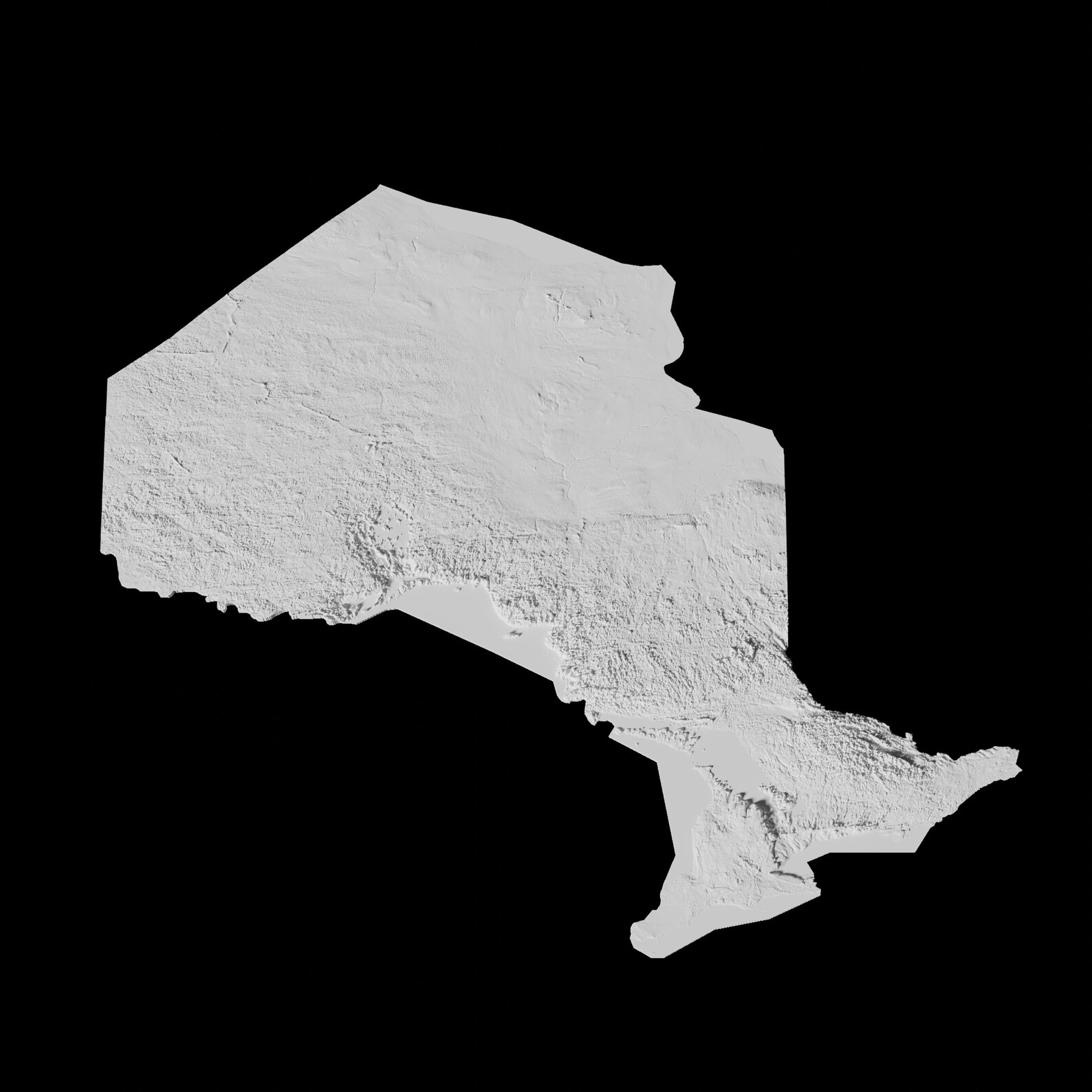 Ontario Topographic Map 3D Model File | Stl File for CNC Milling and 3D ...