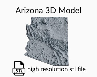 Arizona Topographic Model - CNC STL File - Etsy
