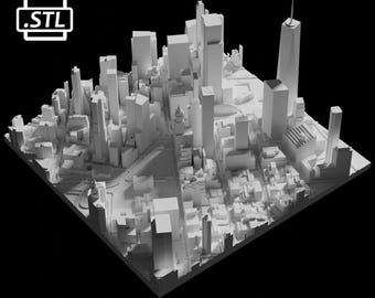 File di stampa 3D della città di Lower Manhattan File STL per la