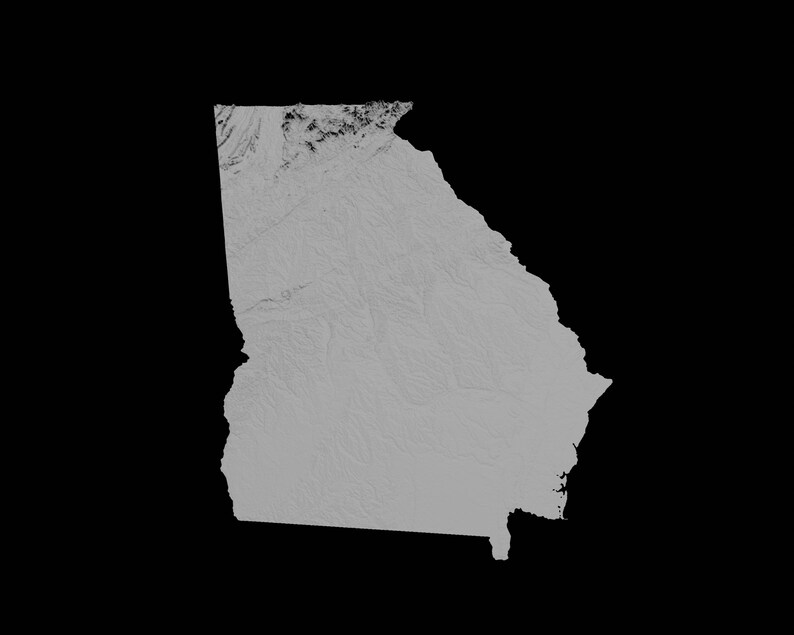 State Topographic Map 3D Model Stl for CNC Carving Etsy
