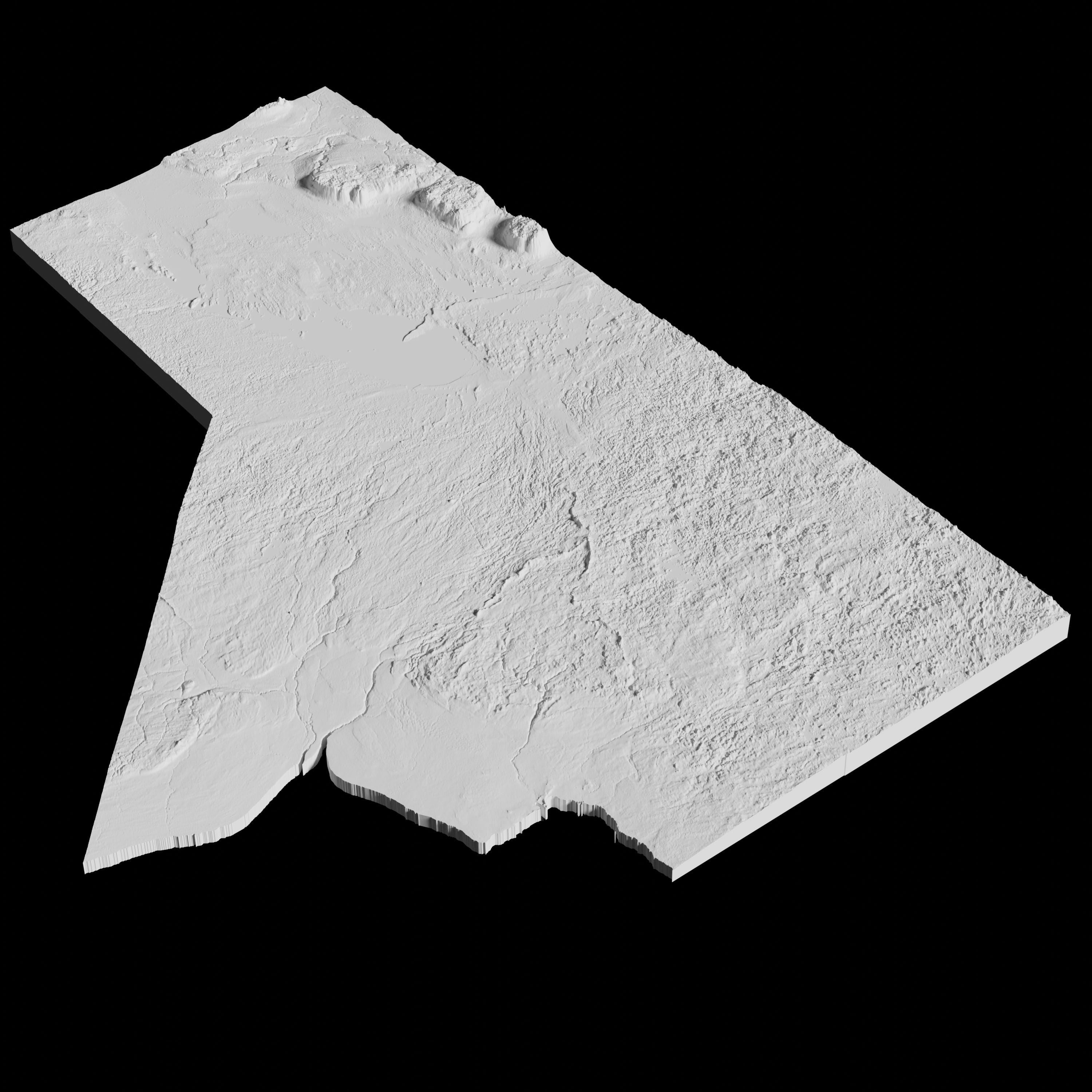 Manitoba Topographic Map 3D Model File | Stl File for CNC Milling and ...