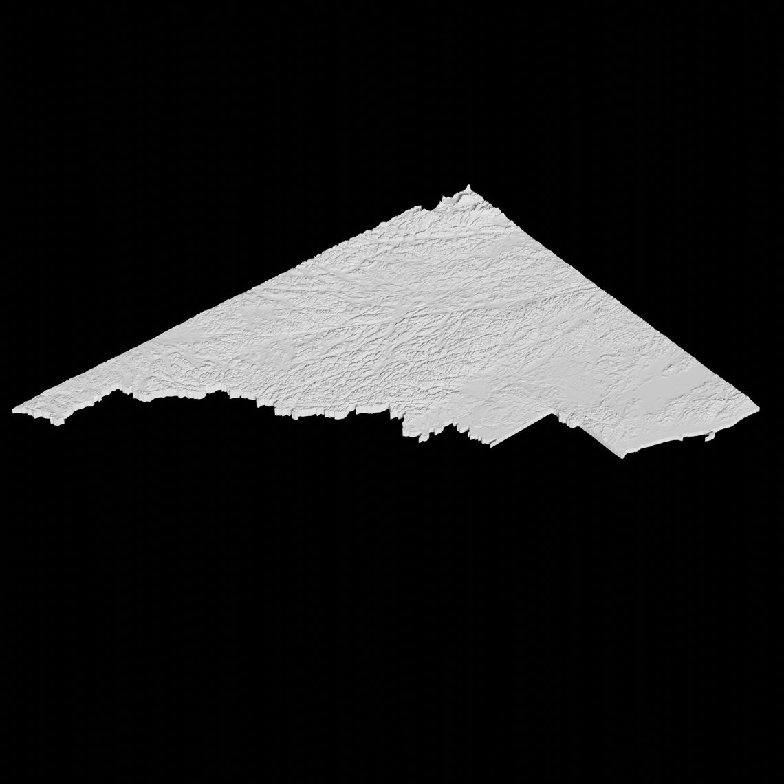 Yukon Topographic Map 3D Model File | Stl File for CNC Milling and 3D ...