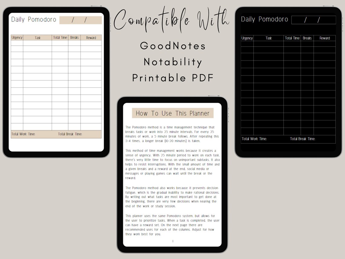 ADHD Daily Planner | Pomodoro Planner | Time Management | Student Daily ...
