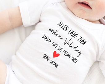 Gepersonaliseerde baby bodysuit voor eerste vaderdag, baby papa cadeau, vader zoon cadeau idee, romper voor nieuwe vader, vaderdagcadeau