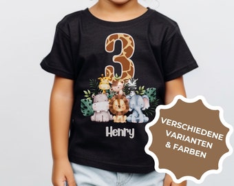 camiseta de cumpleaños personalizada para cumpleaños de niños, camisa de niño de cumpleaños con año y nombre, traje de niño de cumpleaños Wild One